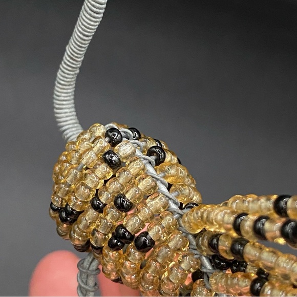 African Beaded Wire Wrapped Cape Ostrich Figurine Pendant - Picture 7 of 11